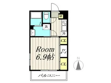 CIELO FRESCO(1K/3階)の間取り写真