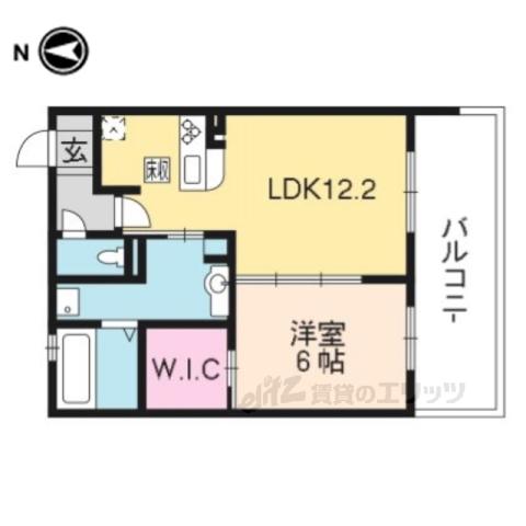 エーデルハイム東香園(1LDK/2階)の間取り写真