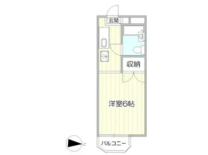 グレース(1K/1階)の間取り写真