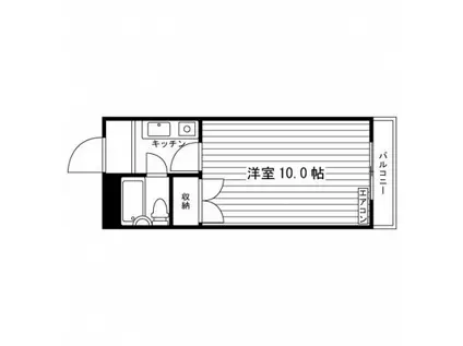 ハイバレー1(1K/4階)の間取り写真