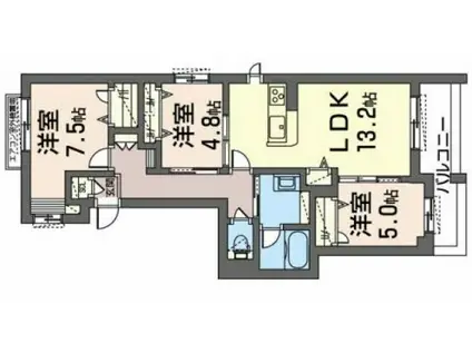 SHAMAISON FELICIA(3LDK/3階)の間取り写真