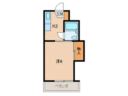 ノーブル栄谷(1K/4階)の間取り写真