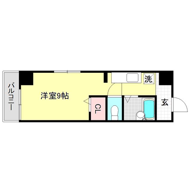 マーガレットパレス(ワンルーム/6階)の間取り写真