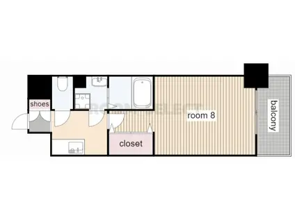 エスリード金山クラッシィ(1K/6階)の間取り写真