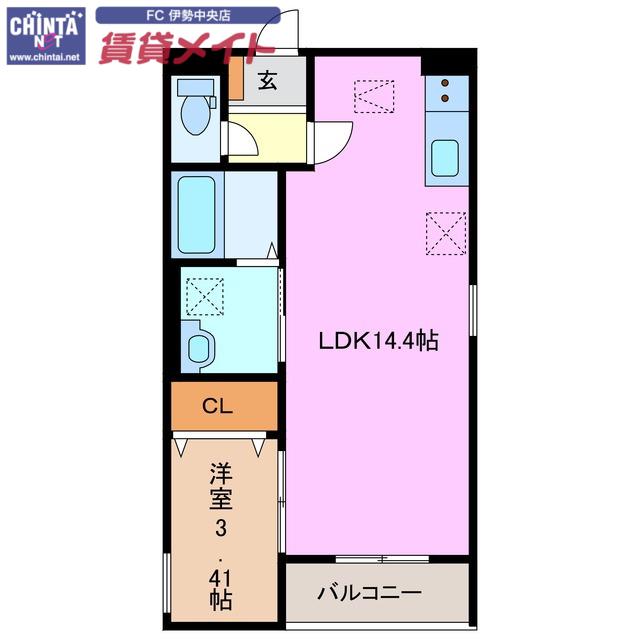AKATSUKI RESIDENCE(1LDK/1階)の間取り写真