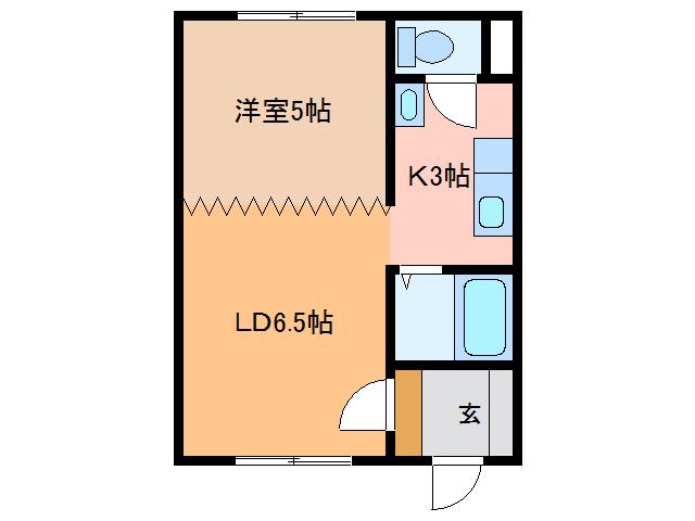おびひろハウス17(1LDK/3階)の間取り写真
