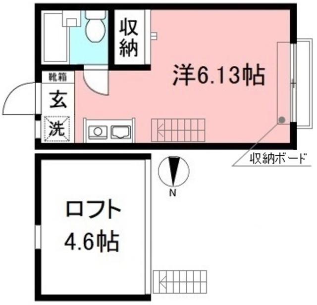 パークサイド芦花(ワンルーム/1階)の間取り写真