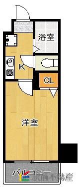 アクタス博多(1K/3階)の間取り写真