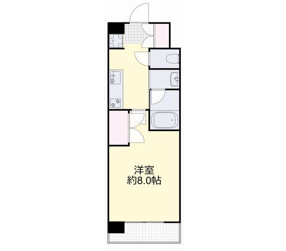 大供Aマンション(1K/3階)の間取り写真