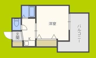 ∞中之島アンフィニ(1K/7階)の間取り写真
