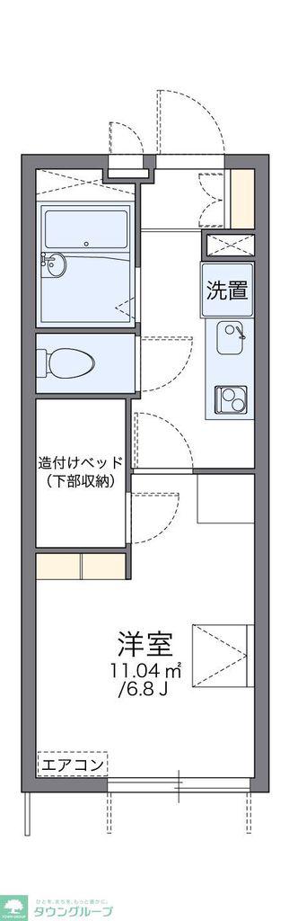 レオパレスマドレーヌ(1K/1階)の間取り写真