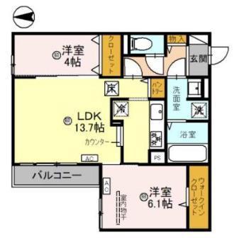 LAMAISON青木町I(2LDK/3階)の間取り写真