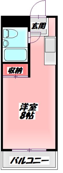 メイゾンサンライフ(ワンルーム/3階)の間取り写真