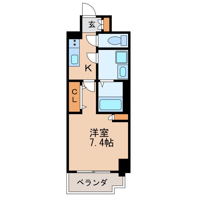 S-RESIDENCE高岳駅前AWAKE(1K/10階)の間取り写真