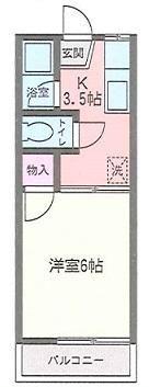 ビクトリアミューズ(1K/2階)の間取り写真