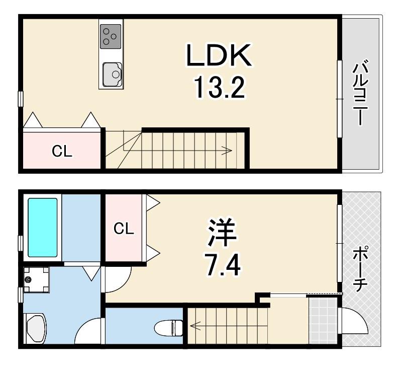 MERCURE COURT(1LDK/1階)の間取り写真