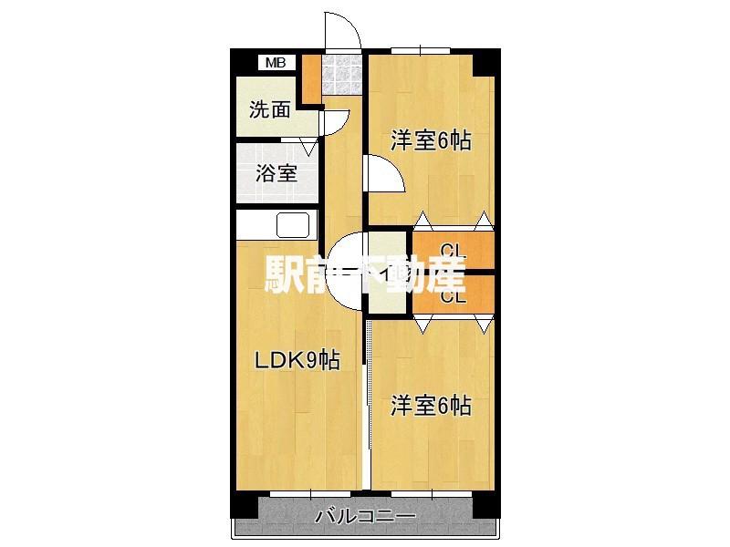 アコール室見(2LDK/5階)の間取り写真