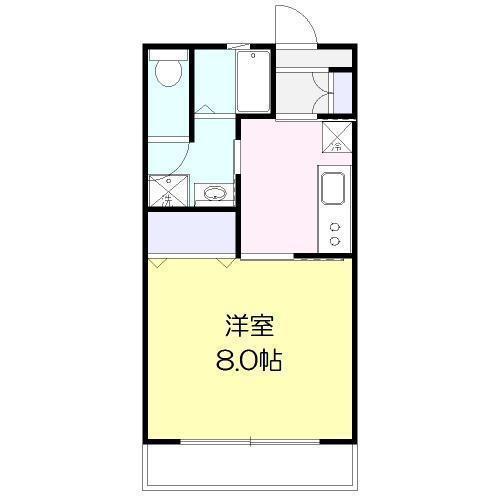 メゾンドエコー(1K/3階)の間取り写真