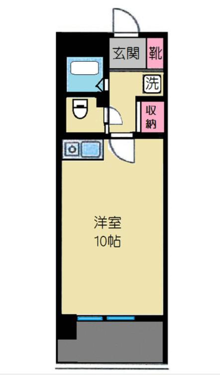コスモ千駄木(1K/3階)の間取り写真