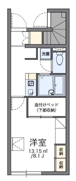 芦花公園I(1K/1階)の間取り写真
