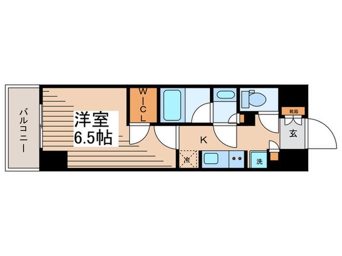 コンフォリア森下リバーサイド(1K/1階)の間取り写真