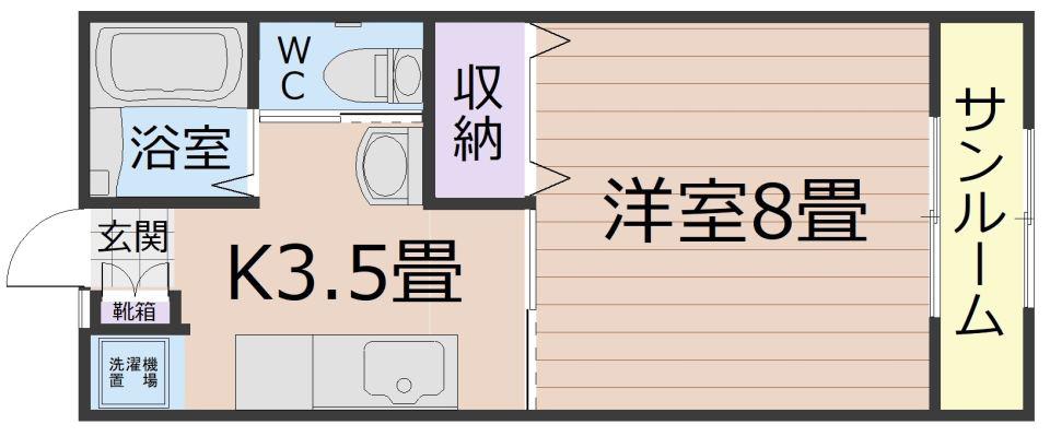 住吉ハイツ(1K/2階)の間取り写真