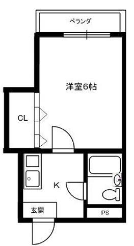 リーフ板宿(1K/3階)の間取り写真
