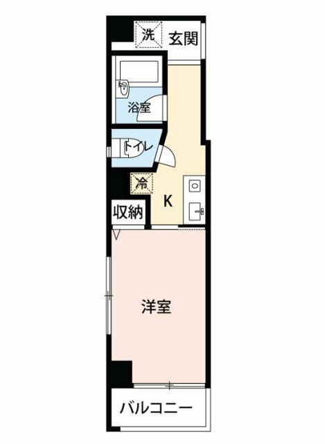 マイナビSTAYミライエ旗の台(1K/7階)の間取り写真