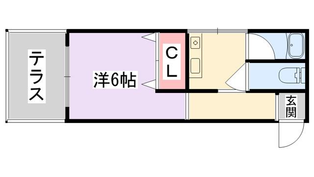 ルミエール香里(1K/3階)の間取り写真
