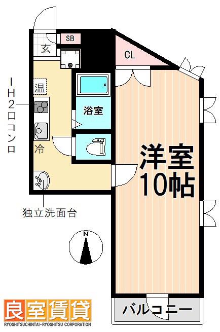 ひかりマンション(1K/4階)の間取り写真