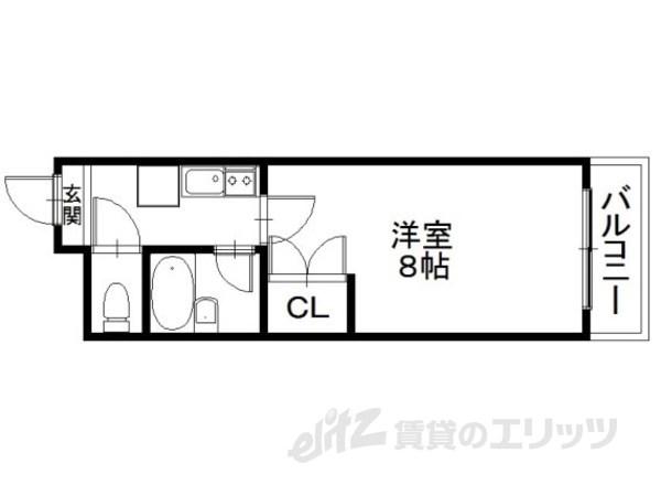エンゼルプラザ彦根4(ワンルーム/1階)の間取り写真