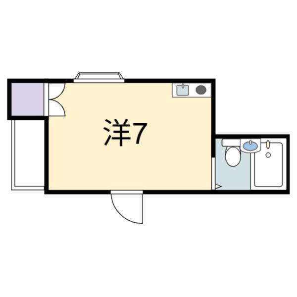 日昇ハイツ(ワンルーム/1階)の間取り写真