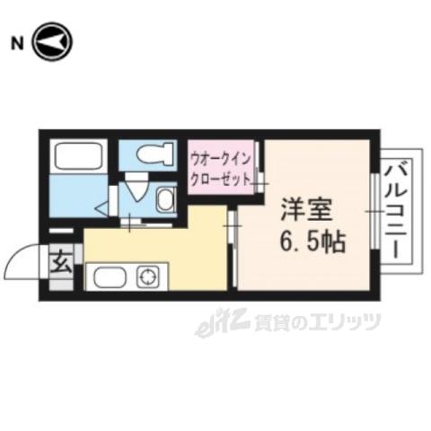 マリオット岡崎(1K/2階)の間取り写真