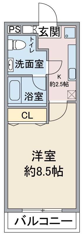 高砂桜&13314(1K/2階)の間取り写真