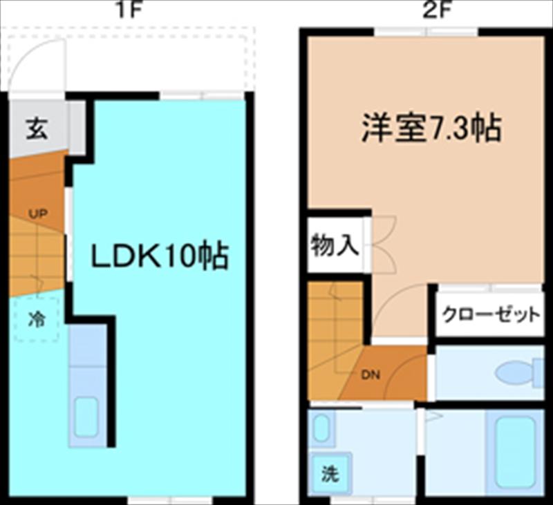 LUCIA(1LDK/1階)の間取り写真