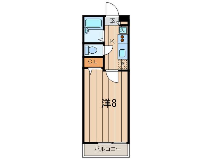 サンピア日吉(1K/1階)の間取り写真