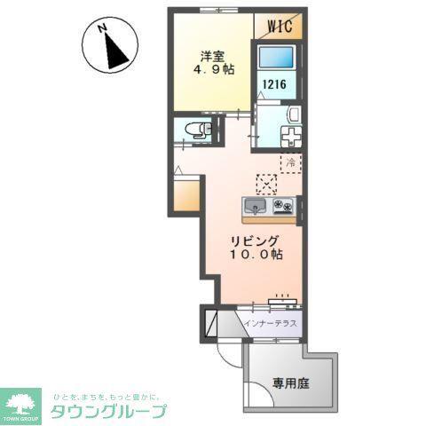 アメニティハウス(1LDK/1階)の間取り写真