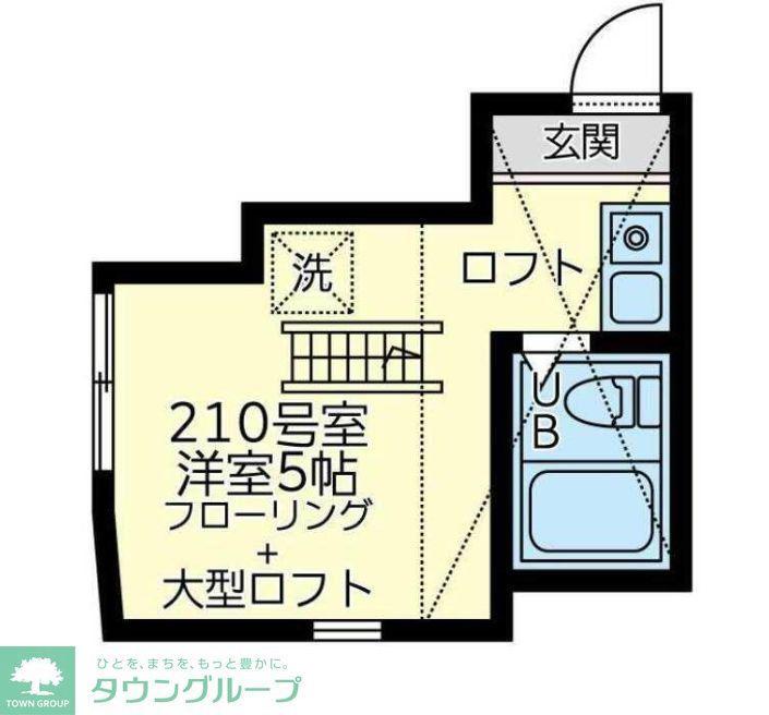 ユナイト上末吉ハルシュタット(ワンルーム/2階)の間取り写真