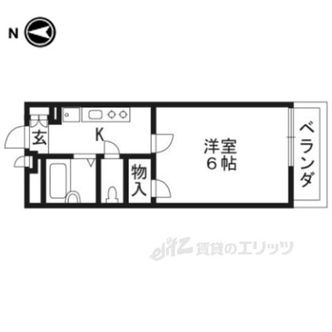 レオパレス三井田Ⅱ(ワンルーム/3階)の間取り写真