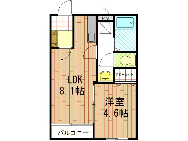 アリビオM・I(1LDK/3階)の間取り写真