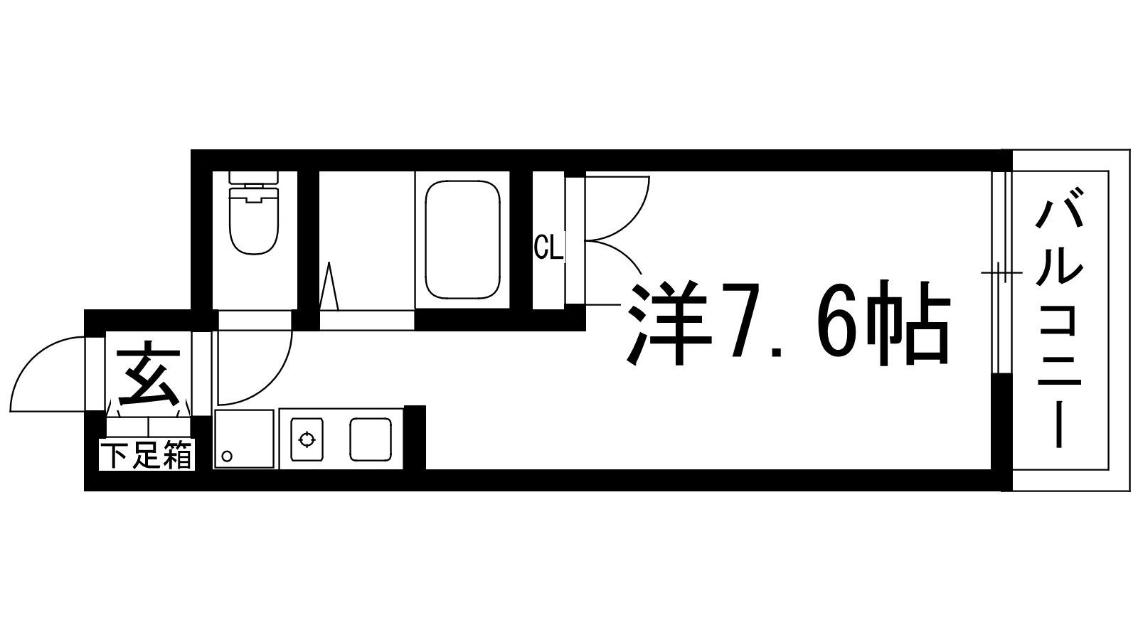 アミティ宝塚B(ワンルーム/1階)の間取り写真