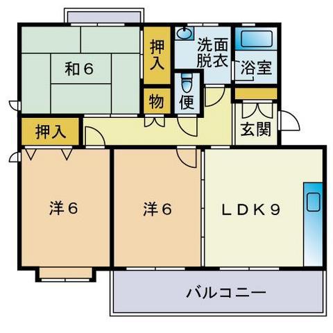 IVYCOURT(3LDK/3階)の間取り写真