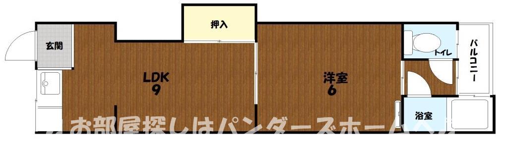 ローズハイツ(1LDK/1階)の間取り写真