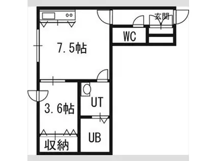プリマベーラ発寒南 PRIMA VELLA(1LDK/4階)の間取り写真
