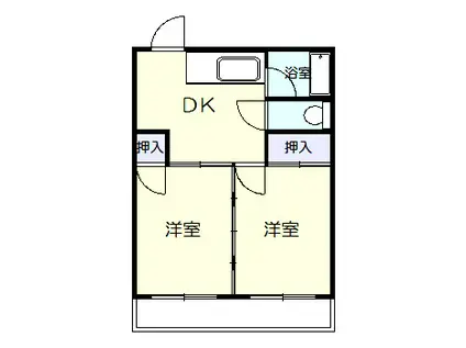 吉原マンションA(2DK/2階)の間取り写真