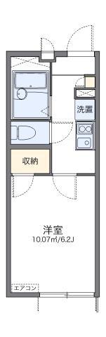 レオパレスフローリッシュII(1K/1階)の間取り写真