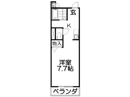 アルコープ岡本(1K/3階)の間取り写真