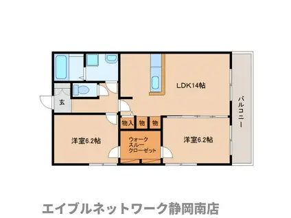 PARCO・LATO(2LDK/4階)の間取り写真