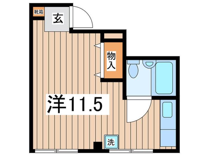 第2中村ビル(ワンルーム/3階)の間取り写真