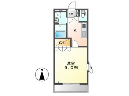 ABBEY ROAD(1K/2階)の間取り写真